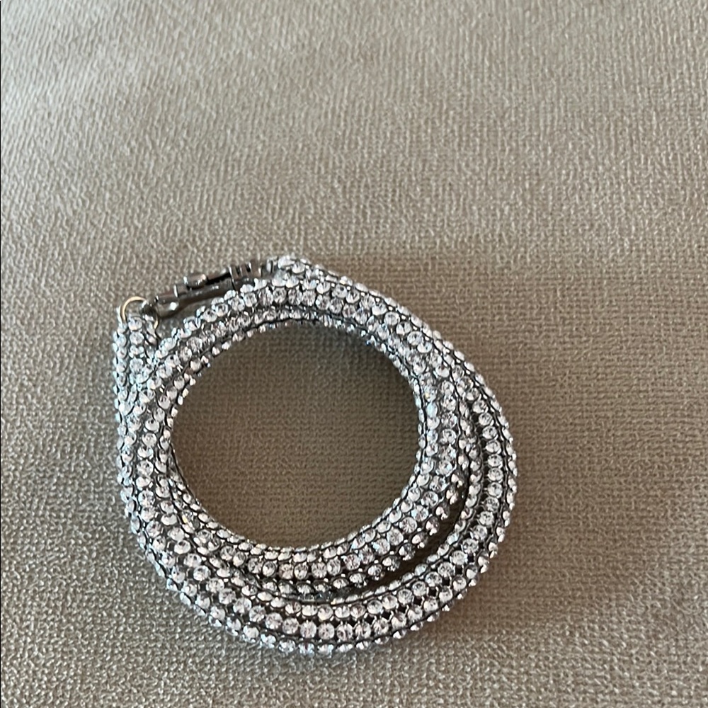 Atelier Swarovski Silver Coiled Bracelet